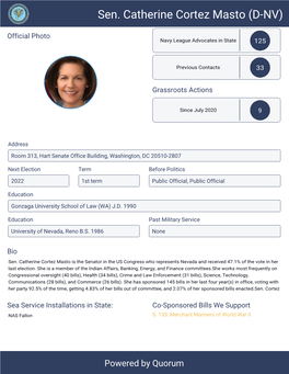 Sen. Catherine Cortez Masto (D-NV)