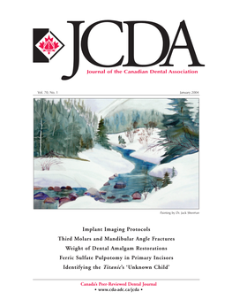 Jcdajournal of the Canadian Dental Association