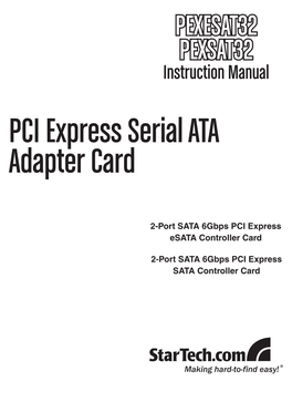 PCI Express Serial ATA Adapter Card