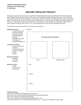 Anatomy Histology Project