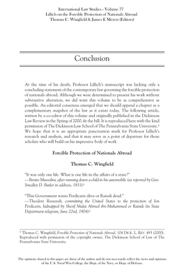 Conclusion (Volume