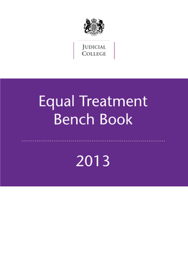 Equal Treatment Bench Book 2013 Contents