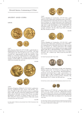 Eleventh Session, Commencing at 9.30Am ANCIENT GOLD COINS