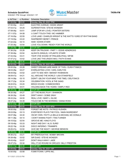 Schedule Quickprint TKRN-FM