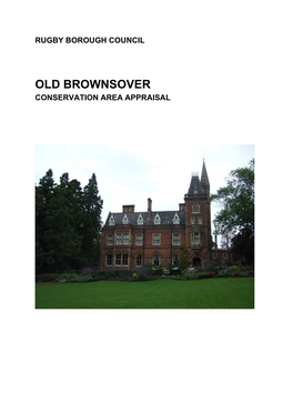 Old Brownsover Conservation Area Appraisal