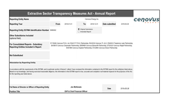 Extractive Sector Transparency Measures Act - Annual Report