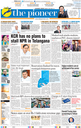 KCR Has No Plans to Stall NPR in Telangana Reservations Finalised Bangladesh and Afghanistan