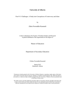 Post 9/11 Challenges: a Study Into Conceptions of Controversy and Islam By
