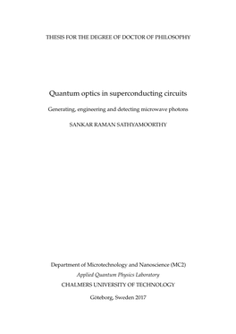Quantum Optics in Superconducting Circuits
