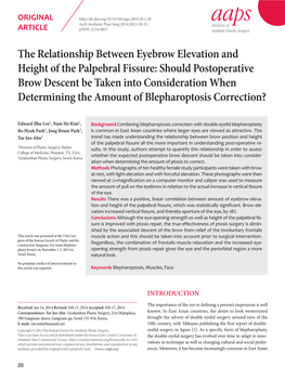 The Relationship Between Eyebrow Elevation and Height of The