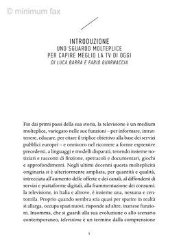 Introduzione Uno Sguardo Molteplice Per Capire Meglio La Tv Di Oggi Di Luca Barra E Fabio Guarnaccia