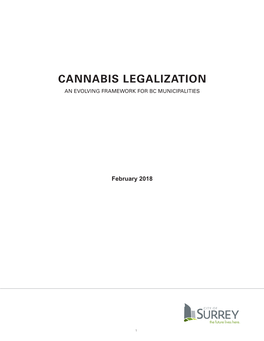 Cannabis Legalization: an Evolving Framework for BC Municipalities
