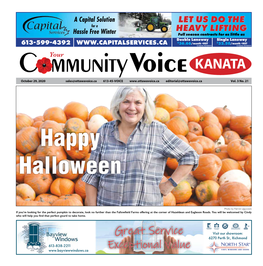 KANATA October 29, 2020 Sales@Ottawavoice.Ca 613-45-VOICE Editorial@Ottawavoice.Ca Vol