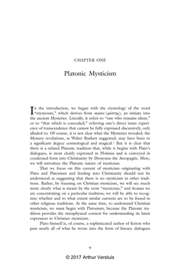 Platonic Mysticism