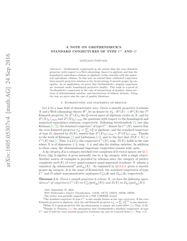 A Note on Grothendieck's Standard Conjectures of Type C and D