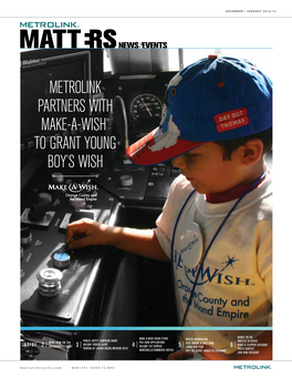 Metrolink Partners with Make-A-Wish® to Grant Young Boy's Wish
