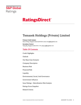 Temasek Holdings (Private) Limited