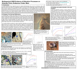 Multispectral VNIR Evidence of Alteration Processes on Solander