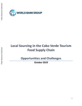 Local Sourcing in the Cabo Verde Tourism Food Supply Chain