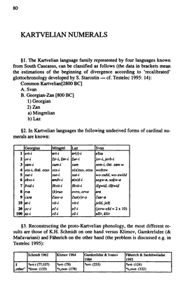 Kartvelian Numerals