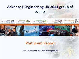 Advanced Engineering UK 2014 Group of Events