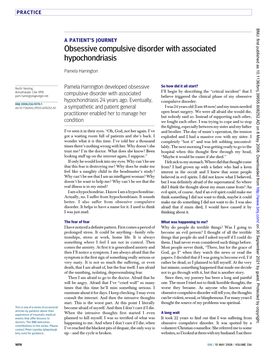 Obsessive Compulsive Disorder with Associated Hypochondriasis