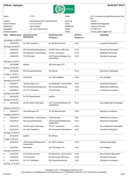 Dfbnet - Spielplan 04.08.2017 08:57