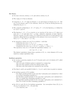 Set Theory. • Sets Have Elements, Written X ∈ X, and Subsets, Written a ⊆ X. • the Empty Set ∅ Has No Elements