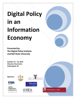 Digital Policy in an Information Economy