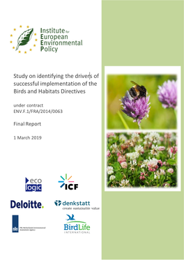 Study on Identifying the Drivers of Successful Implementation of the Birds and Habitats Directives