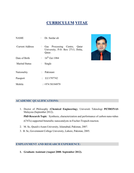 Curriculum Vitae