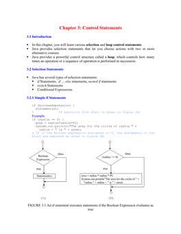 Chapter 3: Control Statements