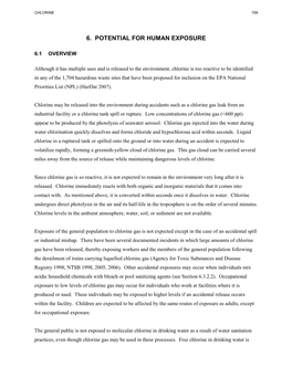 Toxicological Profile for Chlorine