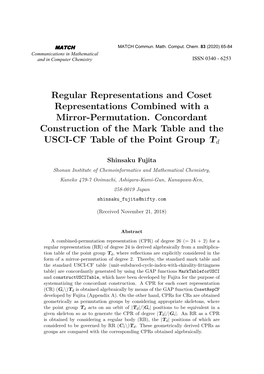 Regular Representations and Coset Representations Combined with a Mirror-Permutation