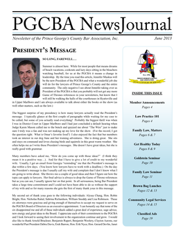 PGCBA Newsjournal