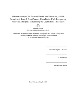 Ichnotaxonomy of the Eocene Green River Formation