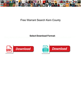 Free Warrant Search Kern County