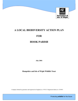 A Local Biodiversity Action Plan for Hook Parish