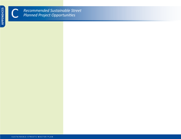 Recommended Sustainable Street Planned Project Opportunities