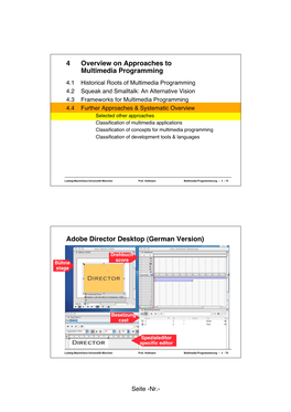 4 Overview on Approaches to Multimedia Programming Adobe