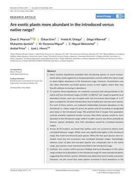 Are Invasive Plants More Abundant in the Introduced Versus Native Range?