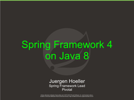 Spring Framework 4 on Java 8