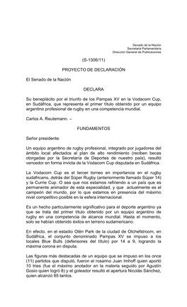 Proyecto De Declaracin