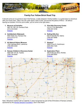 Family Fun Yellow Brick Road Trip