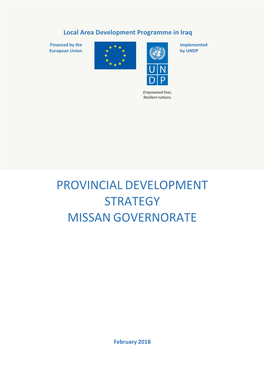 Provincialdevelopment Strategy Missangovernorate