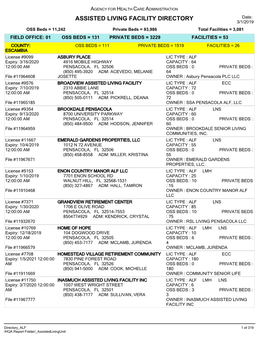 Assisted Living Facility Directory