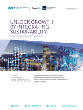 Unlock Growth by Integrating Sustainability: How to Overcome the Barriers