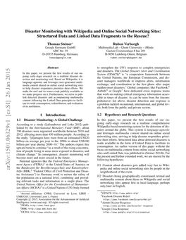 Disaster Monitoring with Wikipedia and Online Social Networking Sites: Structured Data and Linked Data Fragments to the Rescue?