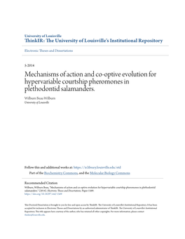 Mechanisms of Action and Co-Optive Evolution for Hypervariable Courtship Pheromones in Plethodontid Salamanders