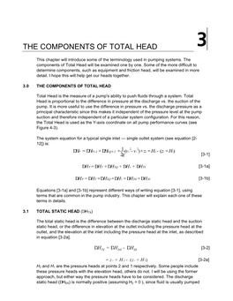 The Components of Total Head